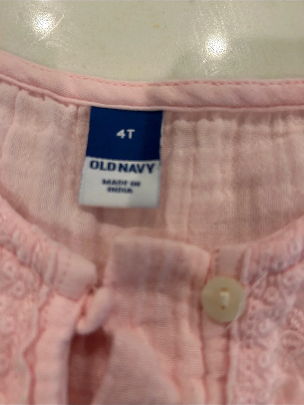 Old Navy Light Pink Tiered Gauze Dress